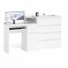 Компьютерный стол Мори МС-1 правый с комодом 4-ре ящика цвет белый Компьютерный стол Мори МС-1 правый с комодом 4-ре ящика цвет белый