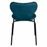 Стул Seven Style тёмно-бирюзовый велюр с чёрными ножками