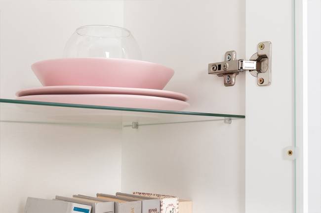 TV-тумба-комод с двумя навесными полками и пенал со стеклом в гостиную Валенсия цвет белый шагрень TV-тумба-комод с двумя навесными полками и пенал со стеклом в гостиную Валенсия цвет белый шагрень