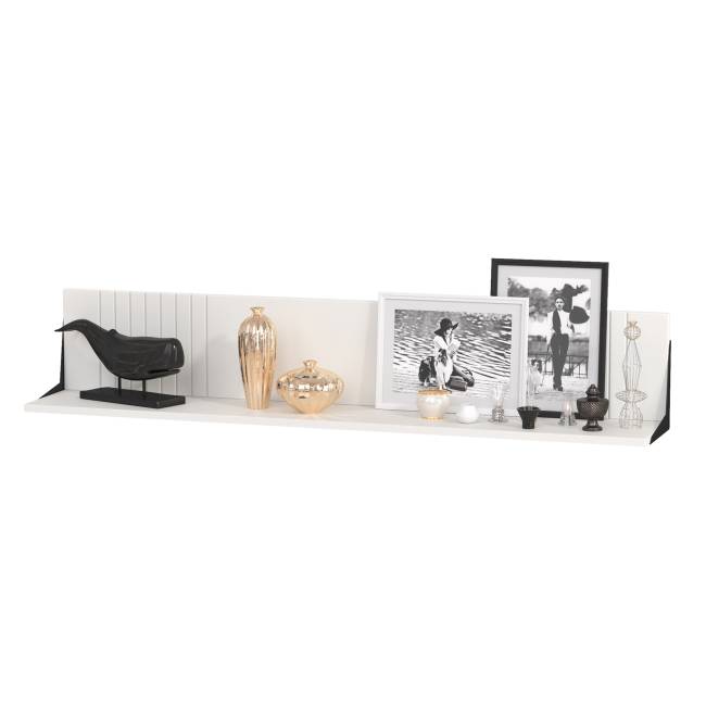 TV-тумба-комод с двумя навесными полками и пенал со стеклом в гостиную Валенсия цвет белый шагрень TV-тумба-комод с двумя навесными полками и пенал со стеклом в гостиную Валенсия цвет белый шагрень