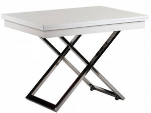 Стол-трансформер Левмар Cross D78/S79 белый/ опоры нерж.сталь