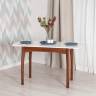 Стол CATERINA бук, мдф, 100+30x70x75, коричневый, белый коричневый, белый бук, мдф
