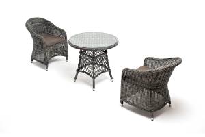 "Эспрессо - 80 R" обеденная группа плетеная, цвет графит