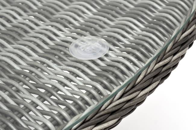 "Эспрессо" плетеный круглый стол, диаметр 150 см, цвет графит