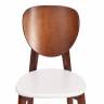 Стул DIAMANTE жесткое сидение бук, 42х42х85см, коричневый / белый (Комплект из 2 шт.) коричневый бук