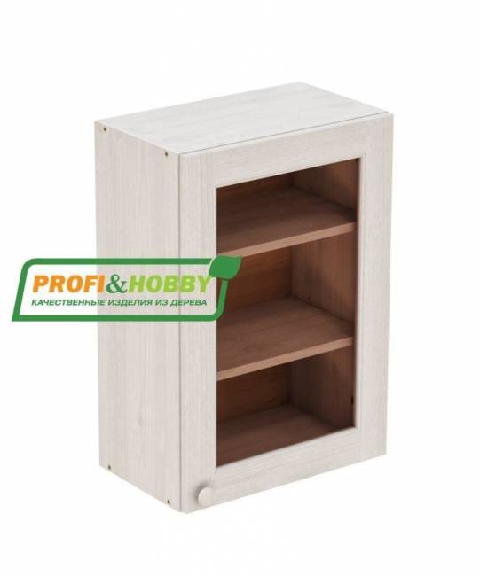 Шкаф навесной 500 х 300 х 720 под стекло, сосна, бесцветный лак