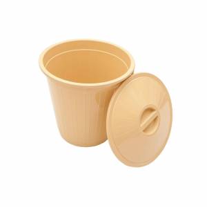 Бак круглый с крышкой 80л., светло-коричневый