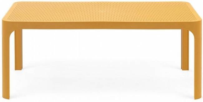 Столик пластиковый журнальный Net Table 100 горчичный 1000х600х400 мм