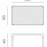 Столик пластиковый журнальный Net Table 100 горчичный 1000х600х400 мм