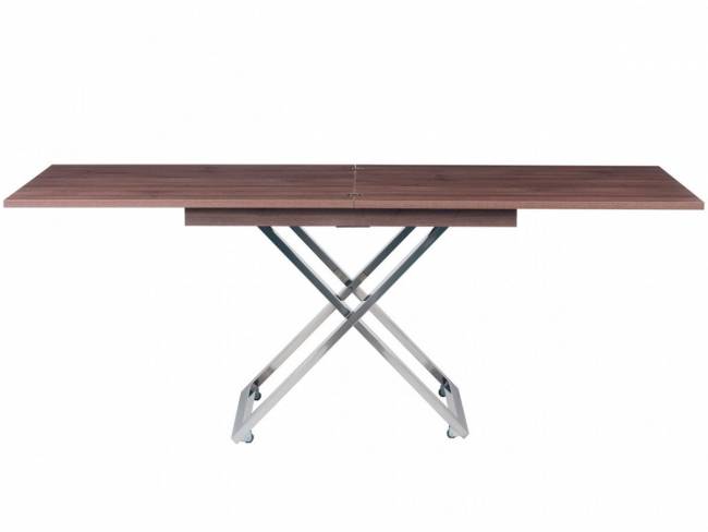 Стол-трансформер Левмар Cross D69/S79 дуб шамони темный/ опоры нерж.ст.
