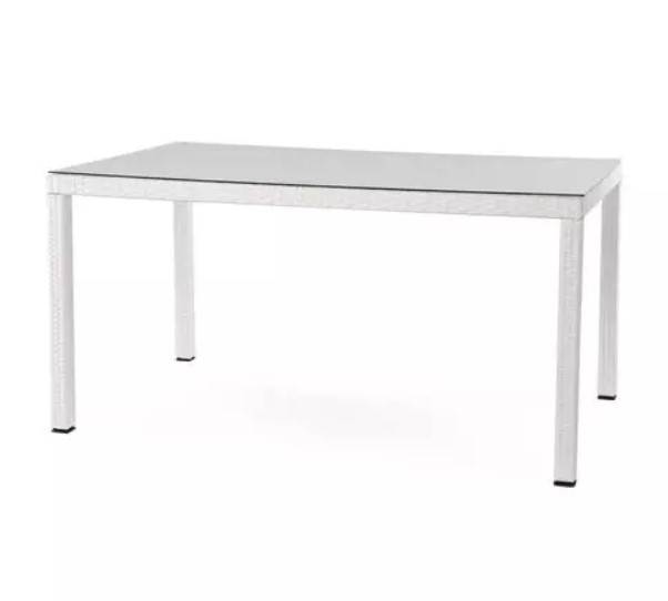 Стол садовый плетеный из искусственного ротанга MILANO 150 см белый Стол садовый плетеный из искусственного ротанга MILANO 150 см белый