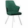 Стул DikLine 345 K13 изумруд, ножки белые