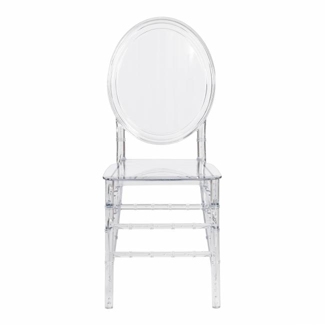 Стул MEDALION (mod. 921) пластик, 39 х 49 х 90,5 см, Transparent (Прозрачный)  (Комплект из 2 шт.) прозрачный пластик