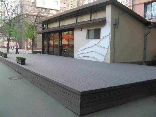 Террасная доска ECODECK (ЭКОДЕК) шовная, 23,5*165*4000 мм, венге