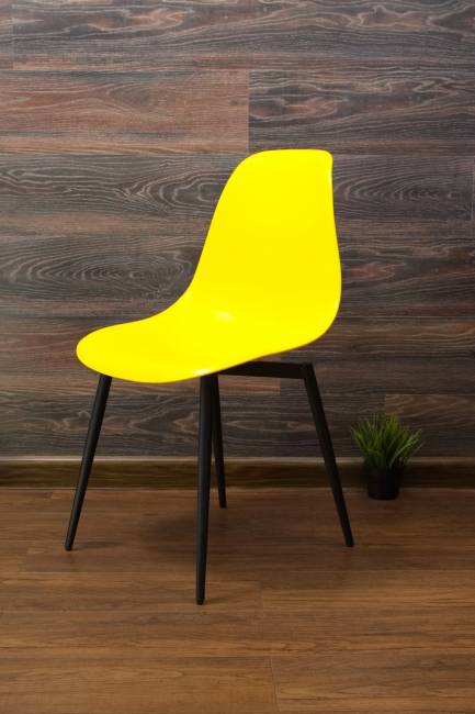 Стул Туссе чёрный /жёлтый