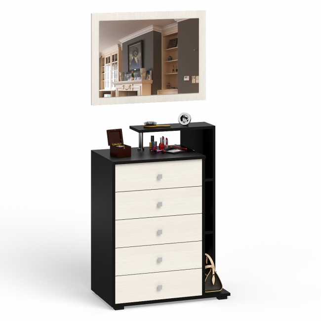 Комод с зеркалом Камелия цвет венге/дуб лоредо