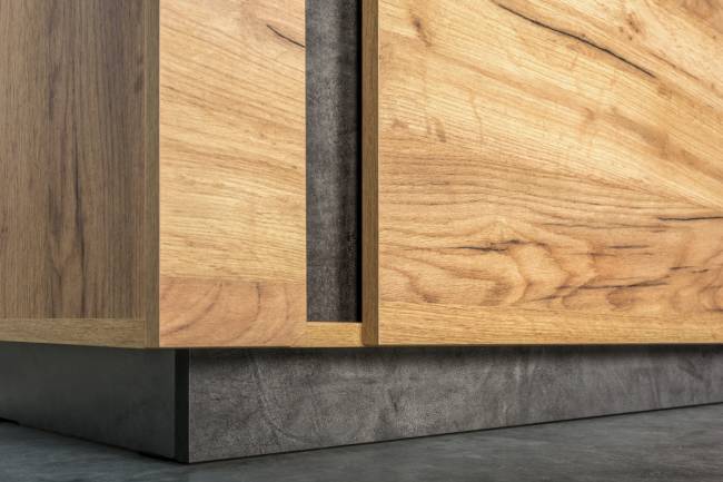 Шкаф комбинированный Арчи 10.05, цвет дуб крафт золотой/камень тёмный, универсальный