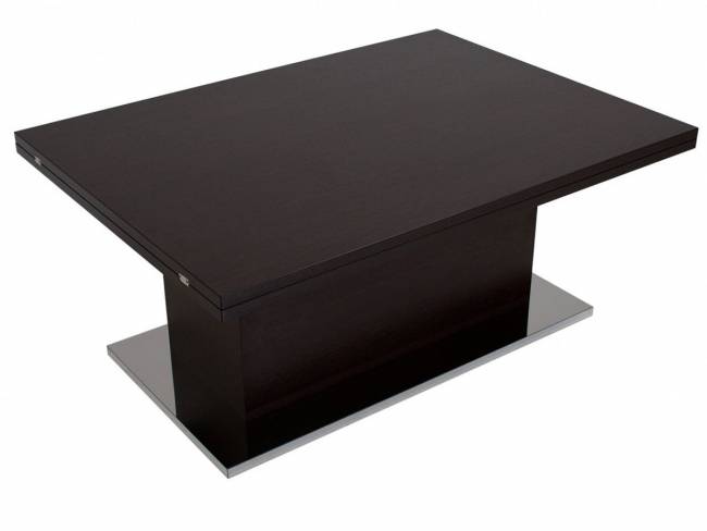 Стол-трансформер Левмар Slide D23/S79 венге/ опоры нерж.сталь