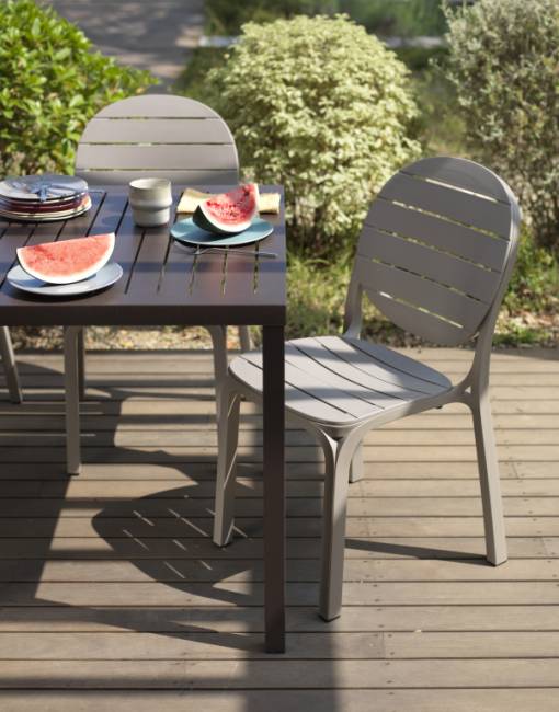 Стол пластиковый обеденный Cube 140x80 антрацит 1400х800х755 мм