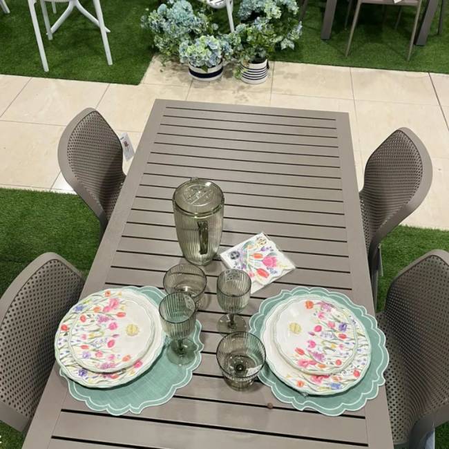 Стол пластиковый обеденный Cube 140x80 тортора 1400х800х755 мм