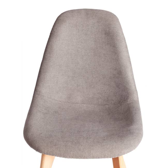 Стул CINDY SOFT (mod. C1021F1-1) / 1 шт. в упаковке фактурный велюр/дерево бук, 55 х 48 х 83 см, Серый LY1701-26 / натуральный серый фактурный велюр/дерево бук