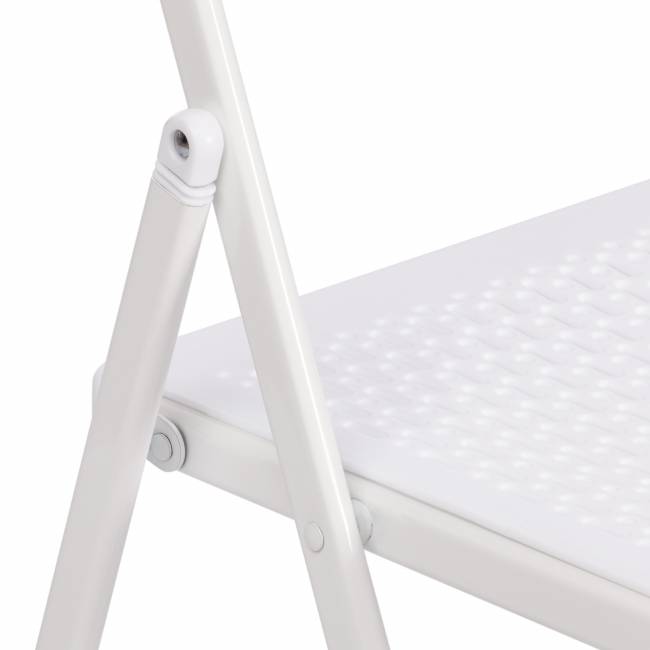 Стул складной FOLDER (mod. 3016) / 1 шт. в упаковке каркас: металл, сиденье/спинка: пластик, 48,5 х 48 х 82,5 см, white (белый) белый каркас: металл, сиденье/спинка: пластик