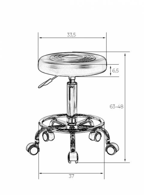 Табурет мастера DOBRIN BILLY, белый