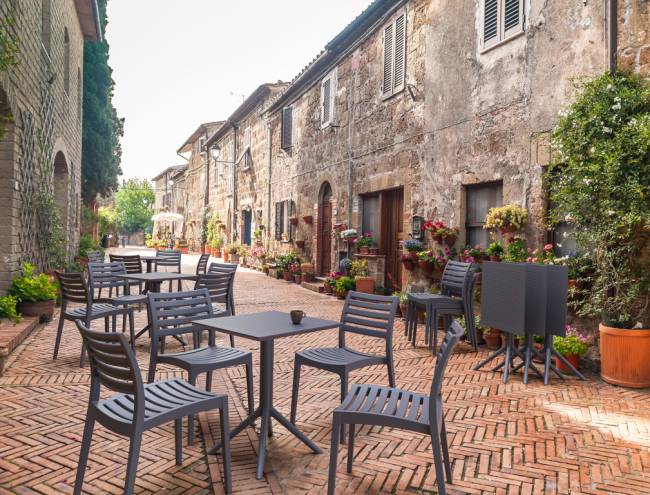 Стол пластиковый складной Sky Folding Table 60 темно-серый 600х600х740 мм