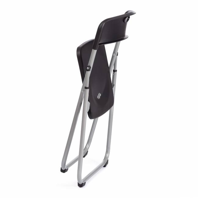 Стул складной FOLDER (mod. 3017H) / 1 шт. в упаковке каркас: металл, сиденье/спинка: пластик, 49 x 46.5 x 73.5 см, black (черный) / grey (серый) черный, серый каркас: металл, сиденье/спинка: пластик