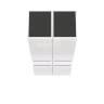 Два шкафа-пенала с выдвижным ящиком Сидней цвет белый/чёрный/МДФ белый глянец Два шкафа-пенала с выдвижным ящиком Сидней цвет белый/чёрный/МДФ белый глянец