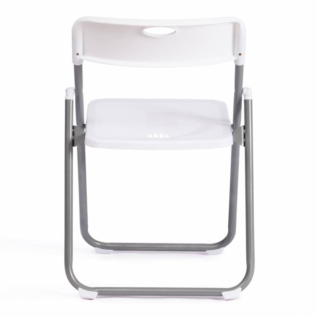 Стул складной FOLDER (mod. 3017H) / 1 шт. в упаковке каркас: металл, сиденье/спинка: пластик, 49 x 46.5 x 73.5 см, white (белый) / grey (серый) белый, серый каркас: металл, сиденье/спинка: пластик