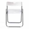 Стул складной FOLDER (mod. 3017H) / 1 шт. в упаковке каркас: металл, сиденье/спинка: пластик, 49 x 46.5 x 73.5 см, white (белый) / grey (серый) белый, серый каркас: металл, сиденье/спинка: пластик