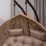 Подвесное двухместное кресло из искусственного ротанга "FRESCO GRANDE", светло-коричневый