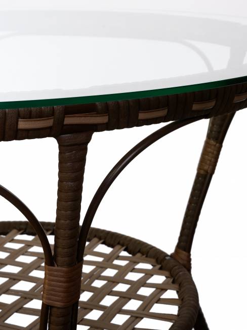 Стол Java (Ява) из искусственного ротанга, орех