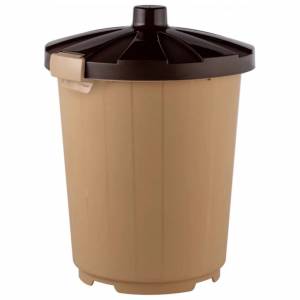 Бак круглый с крышкой 105л., коричневый