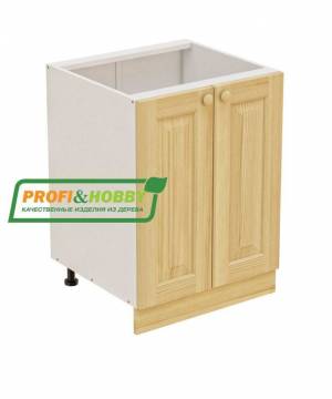 Тумба 2 двери 600х530х720 + фасад сосна без покраски