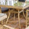 "Айриш" стол плетеный из искусственного ротанга, цвет соломенный
