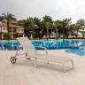 Шезлонг-лежак плетеный A35C2-W85 Latte с матрасом