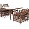 "Латте - 140 L" обеденная группа плетеная, цвет коричневый