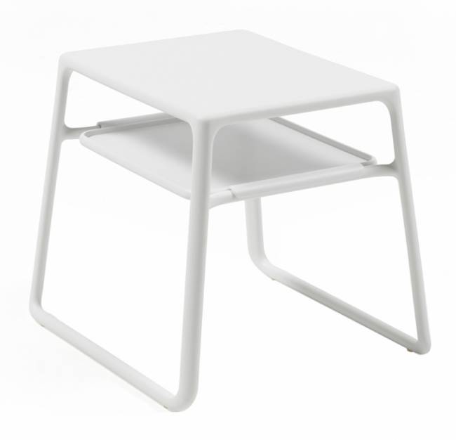 Столик пластиковый для лежака Pop белый 440х395х385 мм