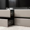 Две ТВ-тумбы с двумя навесными открытыми полками Сидней цвет антрацит/МДФ веллюто капучино Две ТВ-тумбы с двумя навесными открытыми полками Сидней цвет антрацит/МДФ веллюто капучино