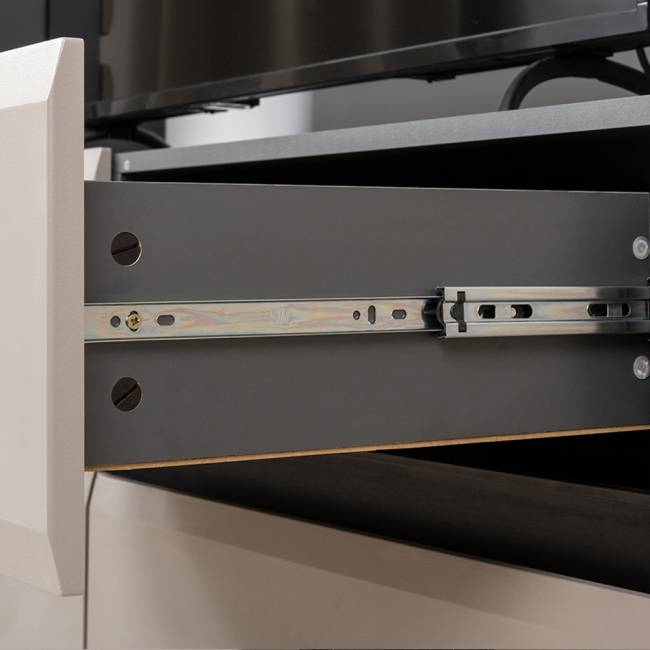 Две ТВ-тумбы с двумя навесными открытыми полками Сидней цвет антрацит/МДФ веллюто капучино Две ТВ-тумбы с двумя навесными открытыми полками Сидней цвет антрацит/МДФ веллюто капучино