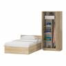 Кровать односпальная 1200 со шкафом для одежды 2-х створчатым Стандарт цвет дуб сонома