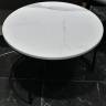 Набор кофейных столиков Tango белый мрамор с чёрными ножками, 2шт