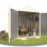 Хозблок SKOGGY секционный с двускатной крышей 2 х 2 м, слоновая кость Хозблок SKOGGY секционный с двускатной крышей 2 х 2 м, слоновая кость