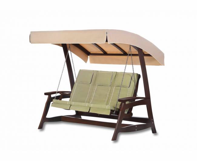 Качели с навесом "Аристократ" из массива лиственницы