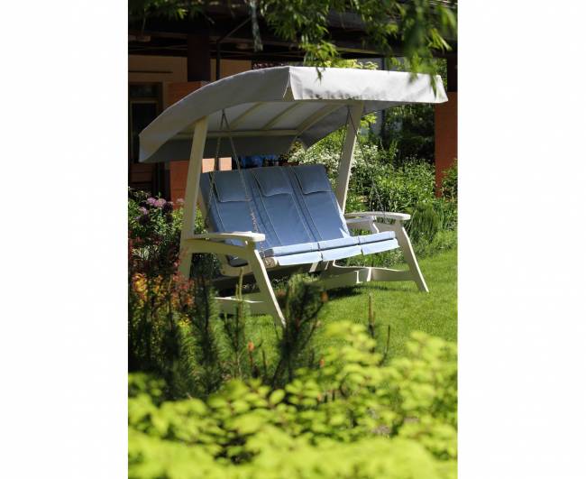 Качели с навесом "Аристократ" из массива лиственницы