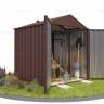 Хозблок SKOGGY секционный с двускатной крышей 2 х 2 м, шоколадный Хозблок SKOGGY секционный с двускатной крышей 2 х 2 м, шоколадный