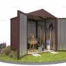 Хозблок SKOGGY секционный с двускатной крышей 2 х 2 м, шоколадный Хозблок SKOGGY секционный с двускатной крышей 2 х 2 м, шоколадный