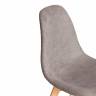 Стул CINDY SOFT (mod. C1021F1-1) фактурный велюр/дерево бук, 55 х 48 х 83 см, Серый LY1701-26 / натуральный (Комплект из 4 шт.) серый фактурный велюр/дерево бук